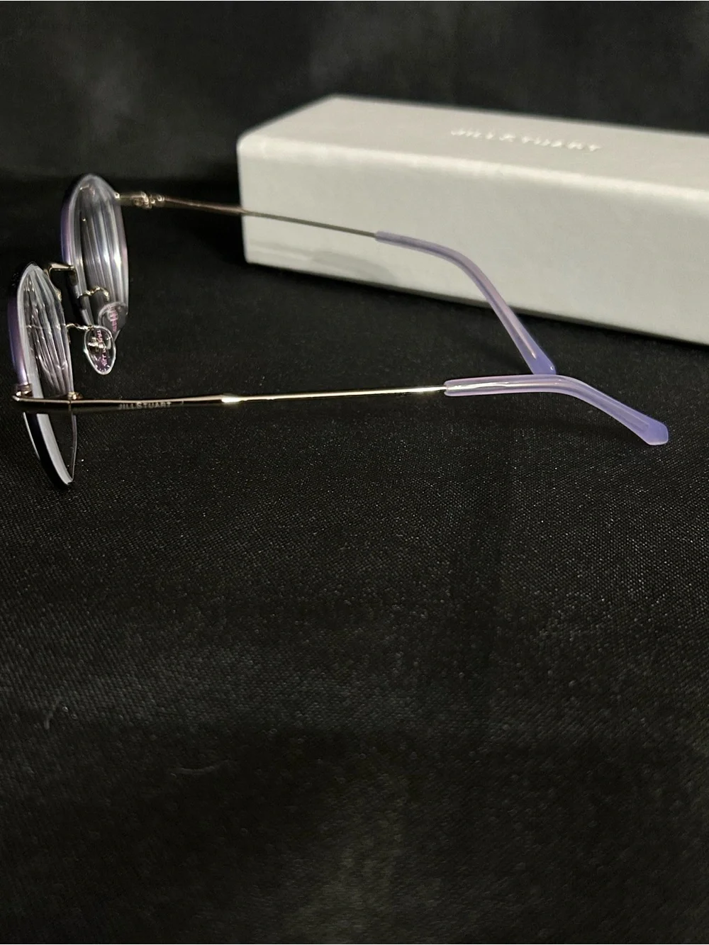 Jill Stuart Purple Eyewear Metal Frames With Case